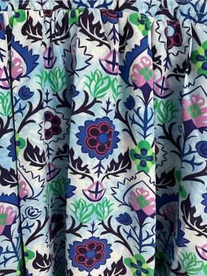 NWOT Jodifl “Blue Mix” Whimsy Floral Midi Dress Lined with Pockets Size Medium thumbnail 3