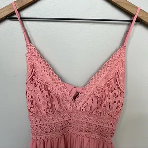 ECOWISH‎ Womens V-Neck Spaghetti Strap Bowknot Backless Sleeveless Lace Mini thumbnail 16