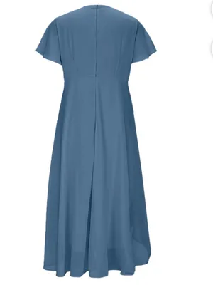 Women's Flutter Short Sleeve Dress Size Large #260631 thumbnail 3