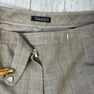 Tahari Wool Blend Wide Leg Lined Flowy Business Work Dress Pants 4 thumbnail 3