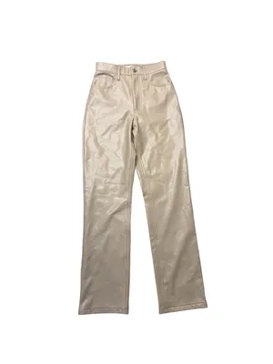 ✨ Abercrombie & Fitch‎ 90s Straight Ultra High Rise Vegan Leather Pants 25 ✨ thumbnail 2