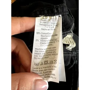 madewell slim emmett wide leg crop pants plaid ckecked size 28 black DRM thumbnail 3