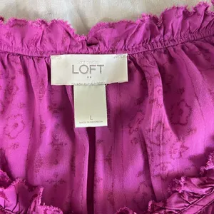 LOFT Pink and Purple Sleeveless Blouse Relaxed‎ Style thumbnail 2