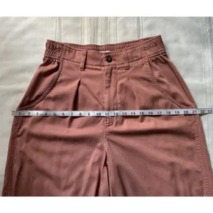 Madewell The Neale Straight-Leg Pant Drapeweave Dried Rose 6 EUC Wide Fit thumbnail 9