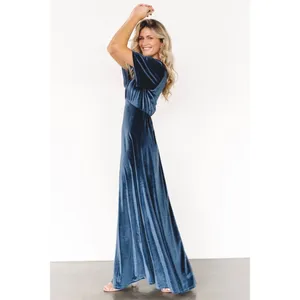 Baltic Born Vivian Velvet Maxi Dress in Blue Size S NWOT thumbnail 3
