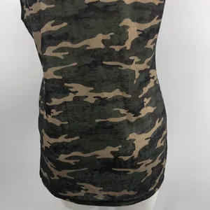 Lucky and Blessed sleeveless green camo hi lo tank thumbnail 6