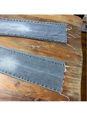 7 For All Mankind Bootcut VTG Y2K Jeans Raw Cut Hem Made in USA 100% Cotton 26 thumbnail 4