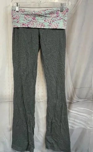 Y2K Flare Foldover Waist Thick Waistband Mossimo Supply Gray Yoga Pants XS thumbnail 1