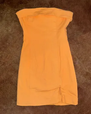 Strapless Orange Dress Size XS thumbnail 1