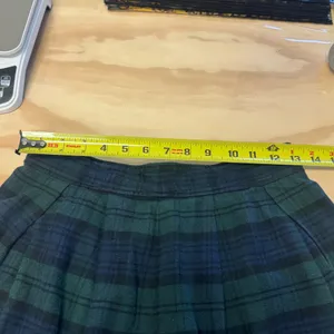 Hysteric Glamour Dark Academia Plaid Circle Pleated Mini Skirt Teal Navy‎ Medium thumbnail 9