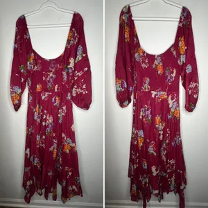Free People Floral Morning Glory Maxi Dress Size Large thumbnail 2