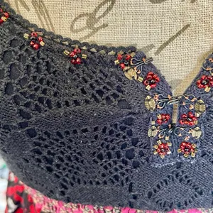 Free People Dress Mini Crochet Sz 8 thumbnail 5