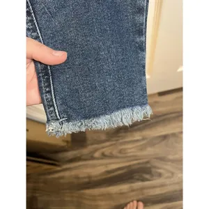 Free People Frayed Hem Skinny Leg 28" Inseam Women's Denim Jeans NWT Capri Blue thumbnail 3