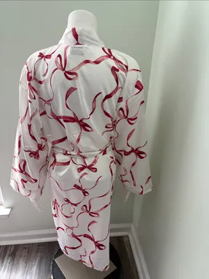 Monique Lhuillier Pottery Barn Aubree Bow Robe size XS/S thumbnail 6