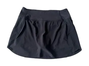 Athleta Run With It Skort Womens Small Black Athletic Running‎ Tennis Skirt S thumbnail 1