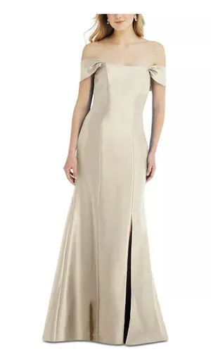 Bow-Back Off-The-Shoulder Gown thumbnail 1