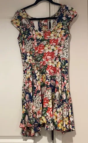 AF floral dress with back cutout, size small thumbnail 1