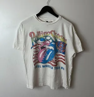 The Rolling Stone Steel Wheels Tour T Shirt Medium M Womens White Single Band thumbnail 15