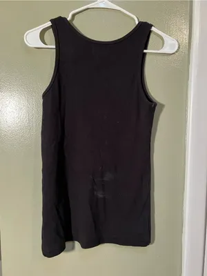 American Giant Women's Size XS Tank Top Black Ribbed‎ Scoop Neck Stretch Cotton thumbnail 5