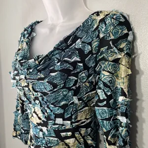 Karen Kane Y2K Top Size Small Artsy Mosaic Babydoll Whimsigoth Fairy Grunge thumbnail 4