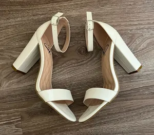 Windsor White Patent Ankle Strap Sandals Heels thumbnail 1