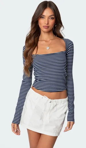 Edikted Alex Striped Top thumbnail 1