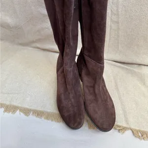 Lucky Brand Women's Brown Suede Calypso Over the Knee Boots Size 5.5M 36 thumbnail 3
