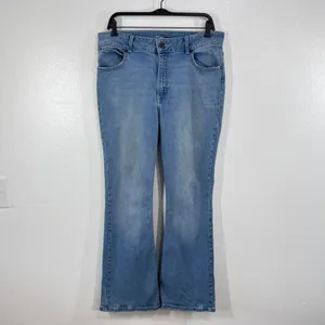 Wrangler Women's Flare Leg Jeans Blue Mid Rise‎ Bootcut Retro Y2K Size 30x32 thumbnail 2