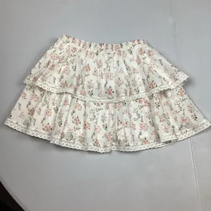 Altar’d State Cotton Layered Ditsy Floral Elastic Waist Mini Skirt Medium NWOT thumbnail 2
