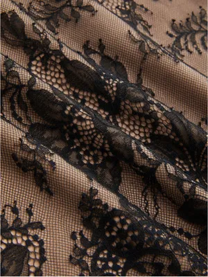 Cider Black Lace Stand Collar Long Sleeve Straight Mini Dress Size 10 thumbnail 7