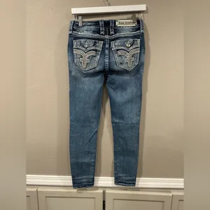 Rock Revival Beet Red Mid-Rise Skinny Stretch Jean thumbnail 3