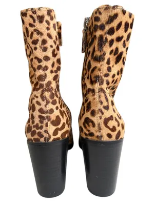 EUC Steve Madden Leather Calf Hair Rewind Boots Leopard Size 9.5 thumbnail 6