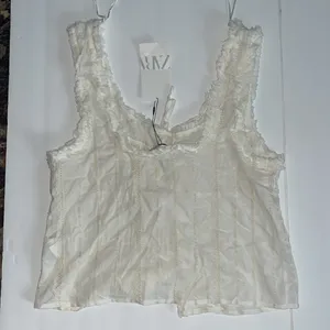 Zara Ivory White Eyelet Lace 
Button Front Cami
Cottagecore Boho Top thumbnail 5