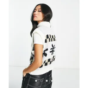 Bailey Rose X ASOS funnel neck zip retro knit vest. Size Small New with Tag! thumbnail 2