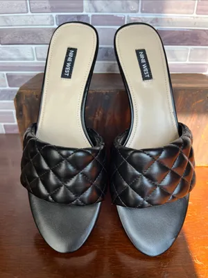 Nine West Lancie3 Quilted Wedge Sandals thumbnail 4