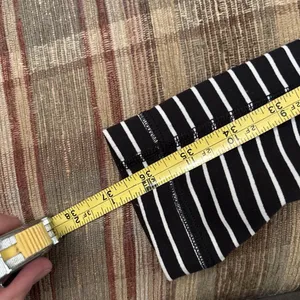 Lululemon Athletica Black and White Striped Leggings thumbnail 2