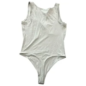 Lululemon S Jade Gray Wundermost Ultra Soft Nulu Square Neck Sleeveless Bodysuit thumbnail 5