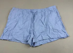 GAP Linen Blend Pull-On Shorts Women’s XXL Light Blue Drawstring NWT thumbnail 1