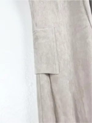 ANTHROPOLOGIE DAILY PRACTICE Cream Ribbed High Ankle Splits Flare Pants Small thumbnail 7