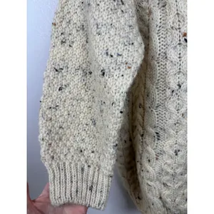 Vintage Highland Home Industries Sweater M Grandma Wool Cable Knit Deer Scotland thumbnail 7