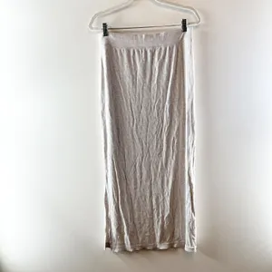 Aerie Ribbed Maxi Skirt Gray Large thumbnail 2