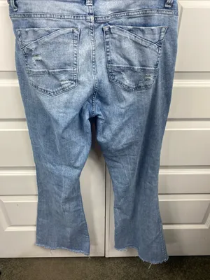 BKE Payton Universal Fit Flare Jeans 31x33.5 Mid Rise Distressed Light Women’s thumbnail 7