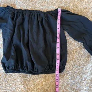 Brandy Melville Maura Black Off The Shoulder Crop Top Peasant Cottage Festival‎ thumbnail 5