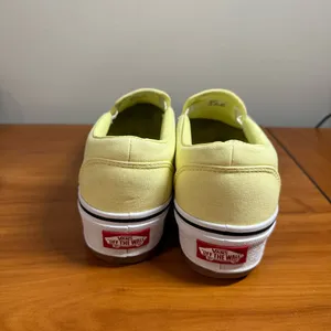 Vans Asher Platform Slip On Sneaker Shoe Yellow Canvas Butter Pastel Skater W9.5 thumbnail 6