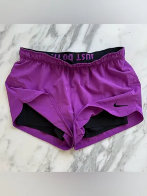 Nike Women's Purple Dri-FIT Running Shorts • Sz M thumbnail 4