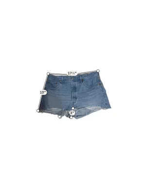 Levi's 501 Light Blue Denim Cutoff Shorts thumbnail 2
