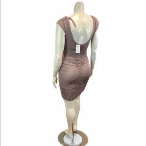 ASOS‎ Ruched Front Back Mini Dress Sz 2- FLAWED thumbnail 4