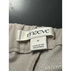 Maeve Anthropologie NWT Metallic Cropped Pants Size‎ Medium Silver Relaxed Fit thumbnail 7