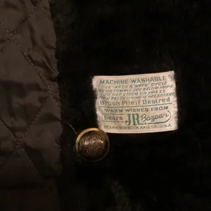 vintage sear’s brown/black fur pea coat thumbnail 7