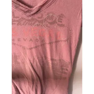 Disney Vintage 2006 Women’s Dusty Rose Pink Mickey Las Vegas V-Neck Tee Size S thumbnail 4